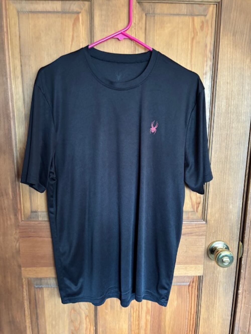 Spider Black Short Sleeve Shirt Size Large